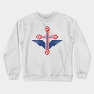 Cross of Jesus Christ and wings - a symbol of the Spirit Crewneck Sweatshirt